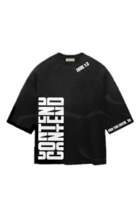 Contend Tee (Oversized) - "For the Faith" Design